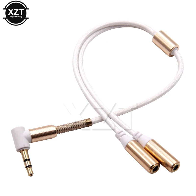 1 To 2 Dual Earphone Headphone Splitter Cable Standard 3.5mm Jack Universal Audio Cable Y Splitter For Audio Earphone Splitter