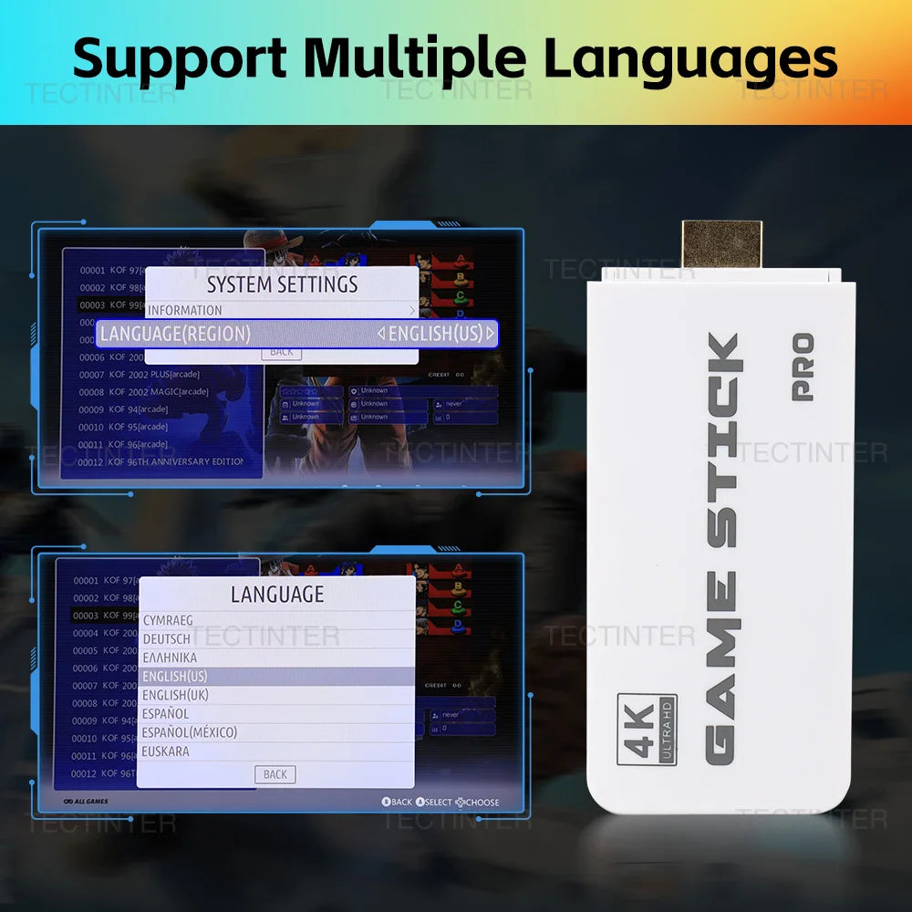 M15 4K Game Stick Mini Video Games Consoles Retro Handheld 20000 Games Player HD Video Game Stick 2.4G Double Wireless Controlle