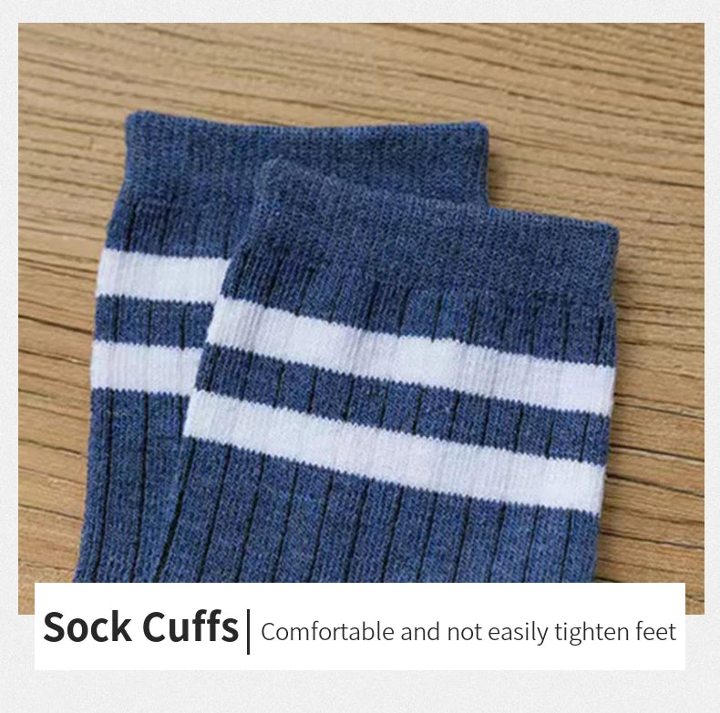 5/10 Pair  New Striped Casual Breathable Socks High Quality Harajuku Retro Socks Men/Women Cotton Socks