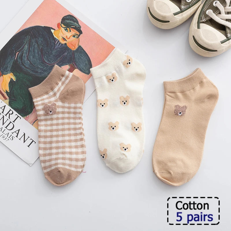 5/10 Pair  New Striped Casual Breathable Socks High Quality Harajuku Retro Socks Men/Women Cotton Socks